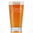 Uncle Est 2021 - Pint Glass Gift for First Time Uncles - Decorative 16 Oz Glasses
