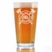 Firefighter Symbol Engraved Pint Glass, Unique Gifts for Firefighters, Firemen & Firewomen