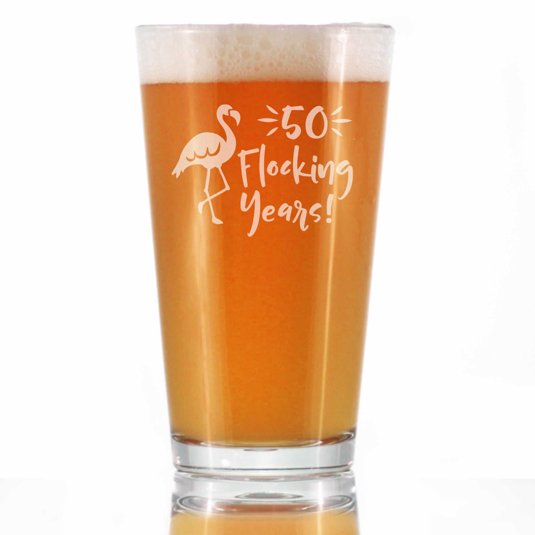 50 Flocking Years - 16 Ounce Pint Glass