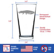 Alligator Pint Glass for Beer - Unique Exotic Animal Gifts for Alligator Lovers - 16 Oz Glasses