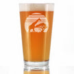 Giraffe Sunset Pint Glass for Beer - Fun Safari Themed Decor and Gifts for Lovers of African Wild Animals - 16 Oz Glasses