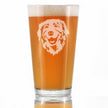 NEW Golden Retriever Happy Face - 16 Ounce Pint Glass