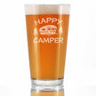 Happy Camper - Pint Glass for Beer - Fun RV Gifts for Men & Women Who Love Drinking & Camping - 16 oz