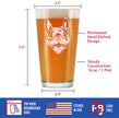 Happy Frenchie - Pint Glass for Beer - Fun Unique French Bulldog Dog Themed Décor and Gifts for Men & Women - 16 oz