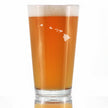 Hawaii State Outline Pint Glass for Beer - State Themed Drinking Decor and Gifts for Hawaiian Women & Men - 16 Oz Glasses