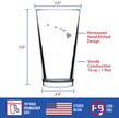 Hawaii State Outline Pint Glass for Beer - State Themed Drinking Decor and Gifts for Hawaiian Women & Men - 16 Oz Glasses
