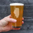 Illinois State Outline Pint Glass for Beer - State Themed Drinking Decor and Gifts for Illinoisan Women & Men - 16 Oz Glasses