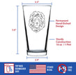 Lion Pint Glass for Beer - Fun Safari Themed Decor and Gifts for Lovers of African Wild Animals - 16 Oz Glasses