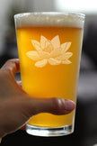 Lotus Flower - 16 Ounce Pint Glass