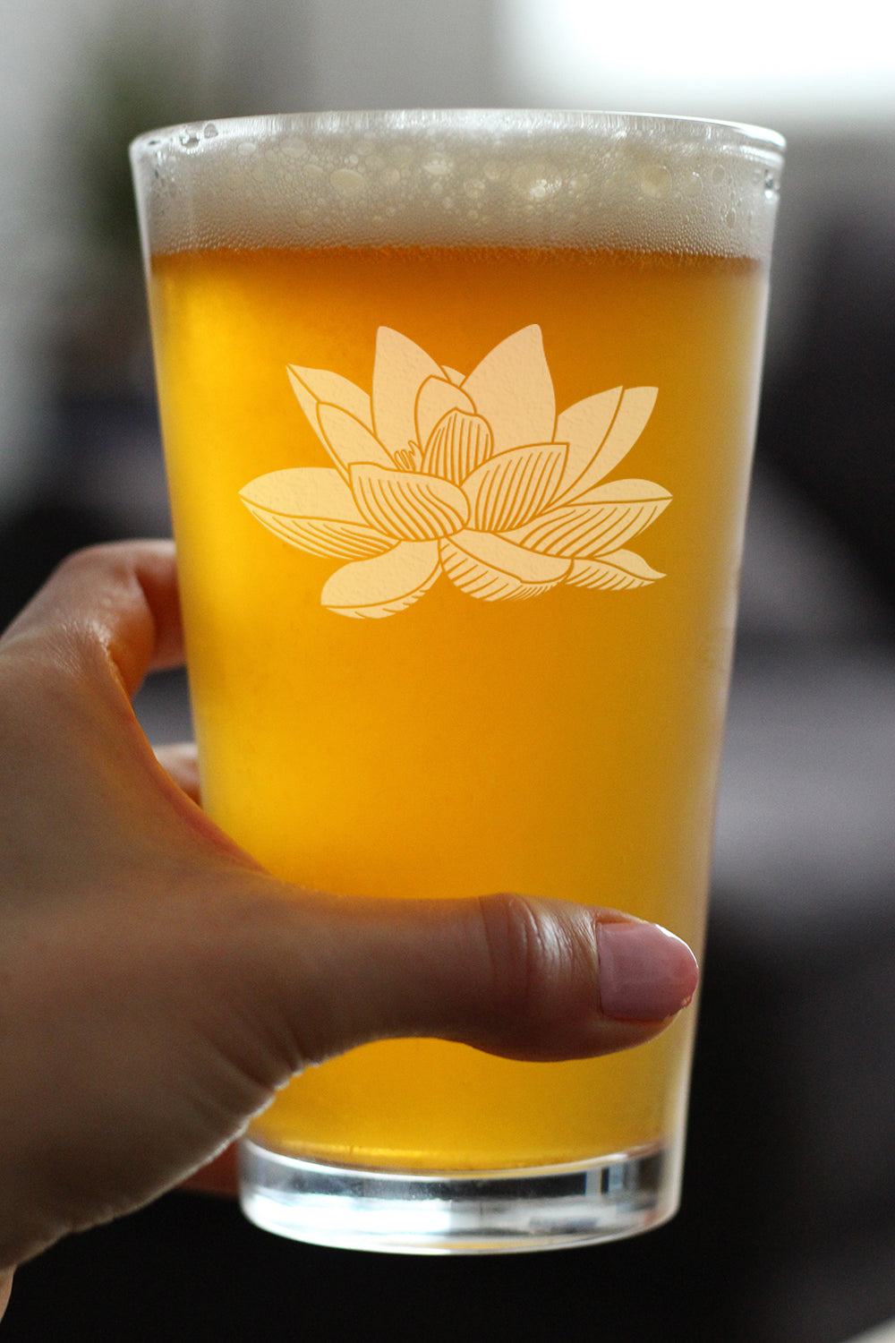 Lotus Flower - 16 Ounce Pint Glass