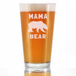 Mama Bear Pint Glass for Beer - Cute Funny Mom Gift Ideas for Mother's Day or Birthday - 16 Oz Glasses