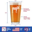 Moose - 16 oz Pint Glass for Beer - Cabin Themed Gifts or Rustic Decor for Men and Women - Fun Drinking or Party Glasses