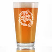 Pomeranian Face Pint Glass for Beer - Unique Dog Themed Decor and Gifts for Moms & Dads of Pomeranians - 16 Oz