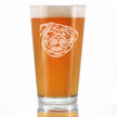 Happy Pug Pint Glass for Beer - Fun Dog Themed Decor and Gifts for Moms & Dads of Pugs - 16 oz Glasses