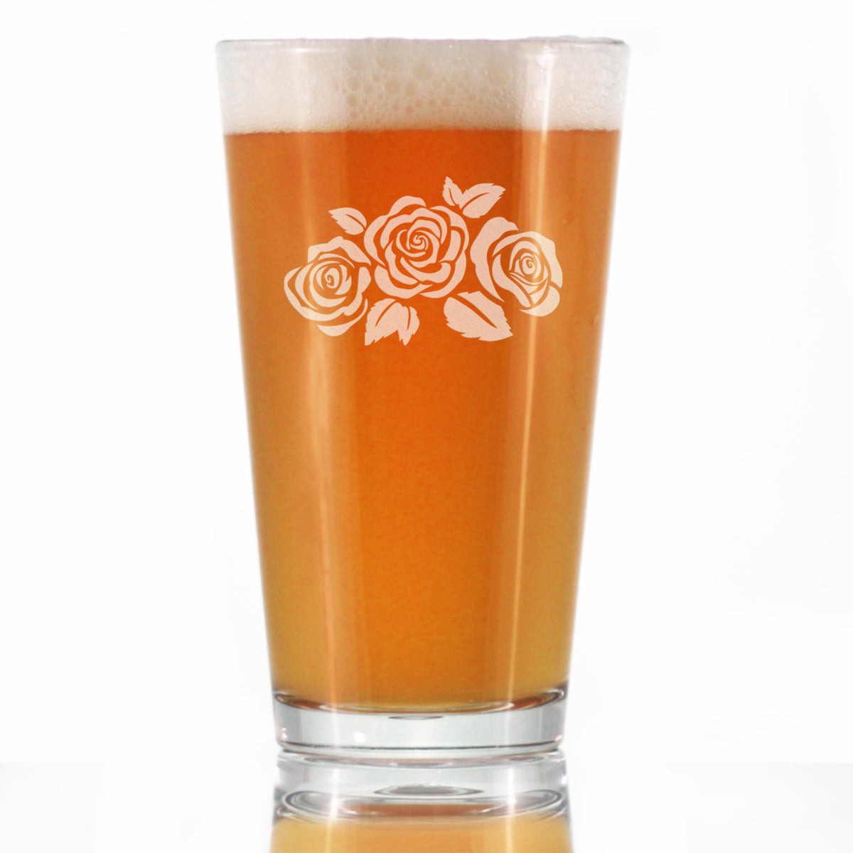 Roses - 16 Ounce Pint Glass