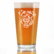 Schnauzer Face Pint Glass for Beer - Unique Dog Themed Decor and Gifts for Moms & Dads of Schnauzers - 16 Oz