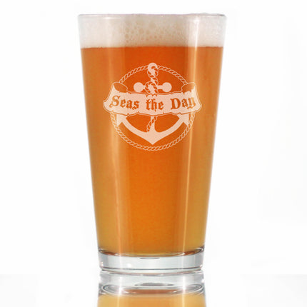 Seas the Day - 16 Ounce Pint Glass
