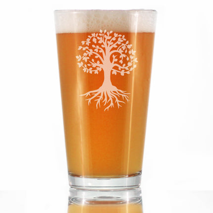 Tree Of Life - Pint Glass for Beer - Cute Family Themed Gifts and Decor - 16 oz Glass