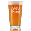 Vintage 1940 - Pint Glass for Beer - 86th Birthday Gifts for Men or Women Turning 86 - Fun Bday Party Decor - 16 oz