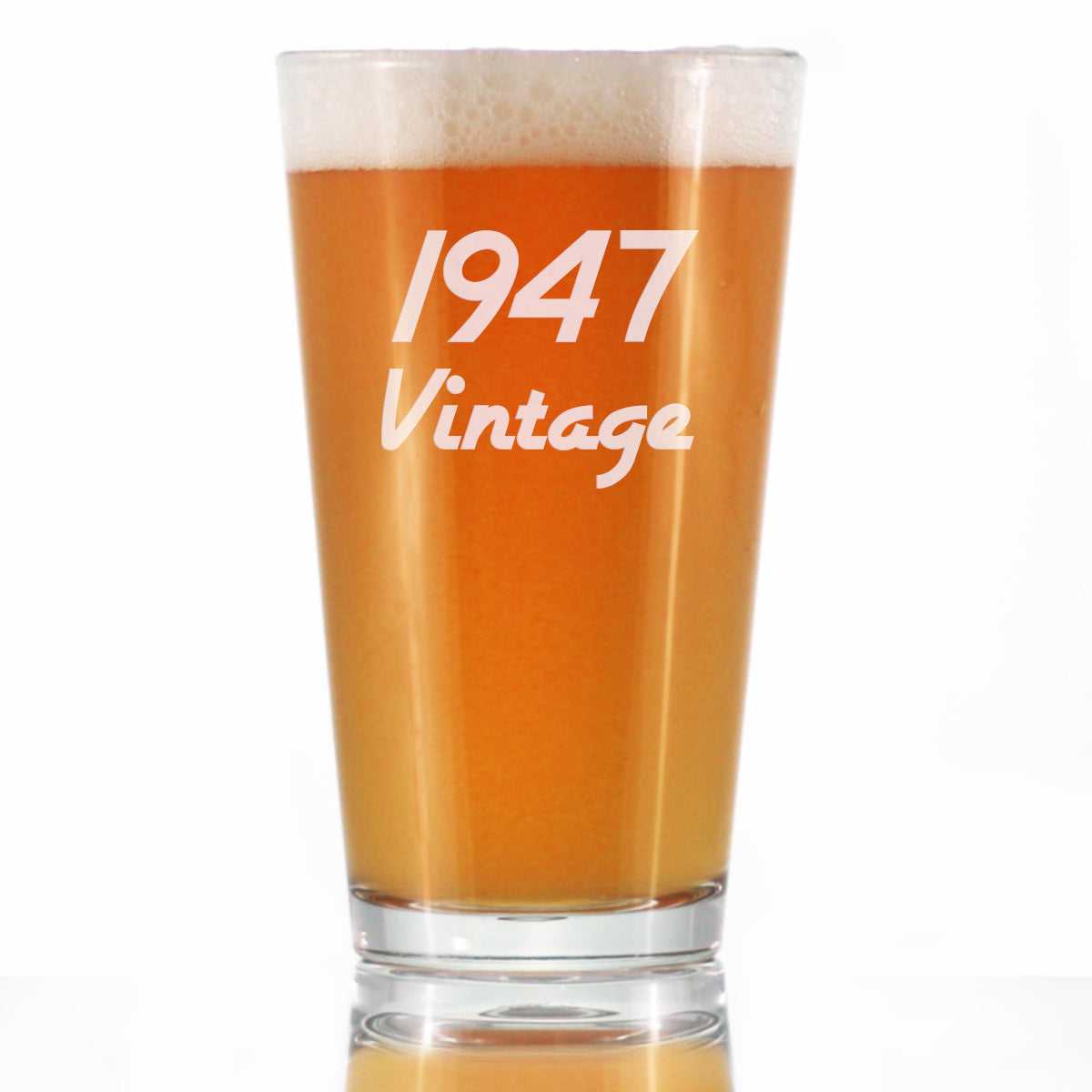Vintage 1947 - Pint Glass for Beer - 79th Birthday Gifts for Men or Women Turning 79 - Fun Bday Party Decor - 16 oz
