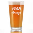 Vintage 1948 - Pint Glass for Beer - 78th Birthday Gifts for Men or Women Turning 78 - Fun Bday Party Decor - 16 oz