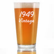 Vintage 1949 - Pint Glass for Beer - 77th Birthday Gifts for Men or Women Turning 77 - Fun Bday Party Decor - 16 oz