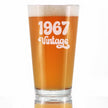 Vintage 1967 - Pint Glass for Beer - 59th Birthday Gifts for Men or Women Turning 59 - Fun Bday Party Decor - 16 oz