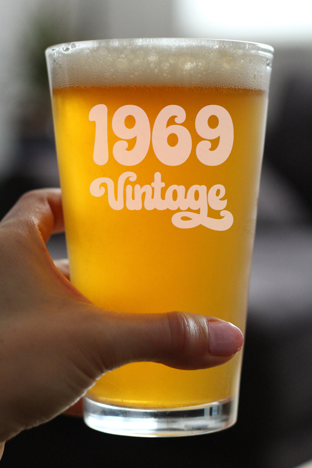 Vintage 1969 - Pint Glass for Beer - 56th Birthday Gifts for Men or Women Turning 56 - Fun Bday Party Decor - 16 oz