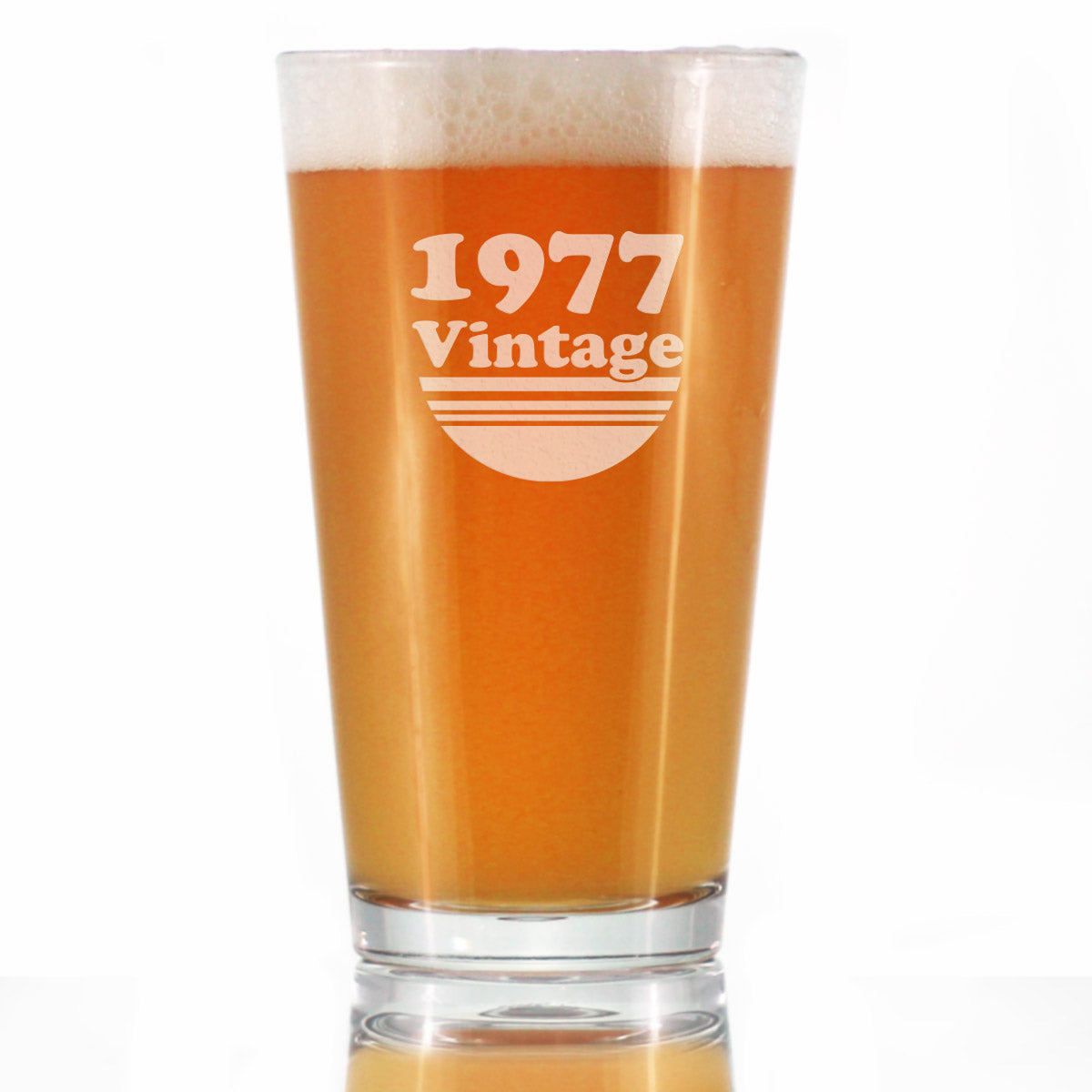Vintage 1977 - Pint Glass for Beer - 46th Birthday Gifts for Men or Women Turning 46 - Fun Bday Party Decor - 16 oz