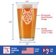 Corgi Face Pint Glass for Beer - Unique Dog Themed Decor and Gifts for Moms & Dads of Welsh Corgies- 16 Oz