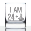 24 + 1 Middle Finger - 10 Ounce Rocks Glass