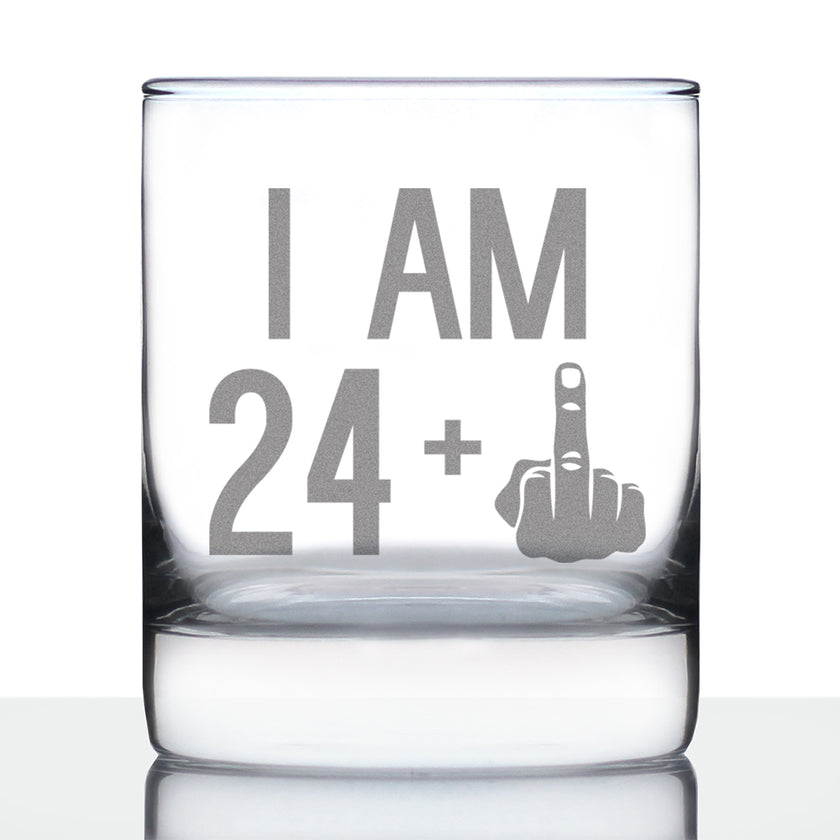 24 + 1 Middle Finger - 10 Ounce Rocks Glass