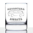 Advanture Awaits - 10 Ounce Rocks Glass