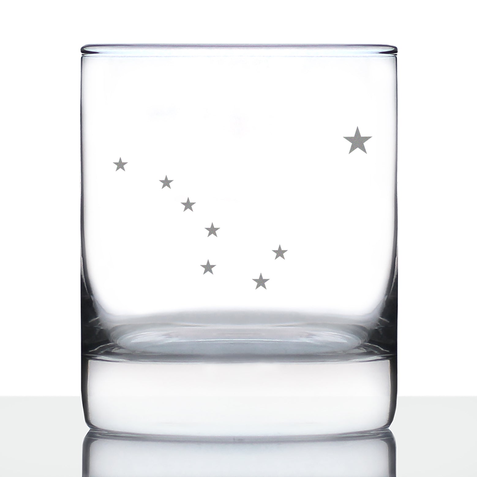 Alaska Flag Whiskey Rocks Glass - State Themed Drinking Decor and Gifts for Alaskan Women & Men - 10.25 Oz Whisky Tumbler Glasses