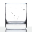 Alaska Flag Whiskey Rocks Glass - State Themed Drinking Decor and Gifts for Alaskan Women & Men - 10.25 Oz Whisky Tumbler Glasses