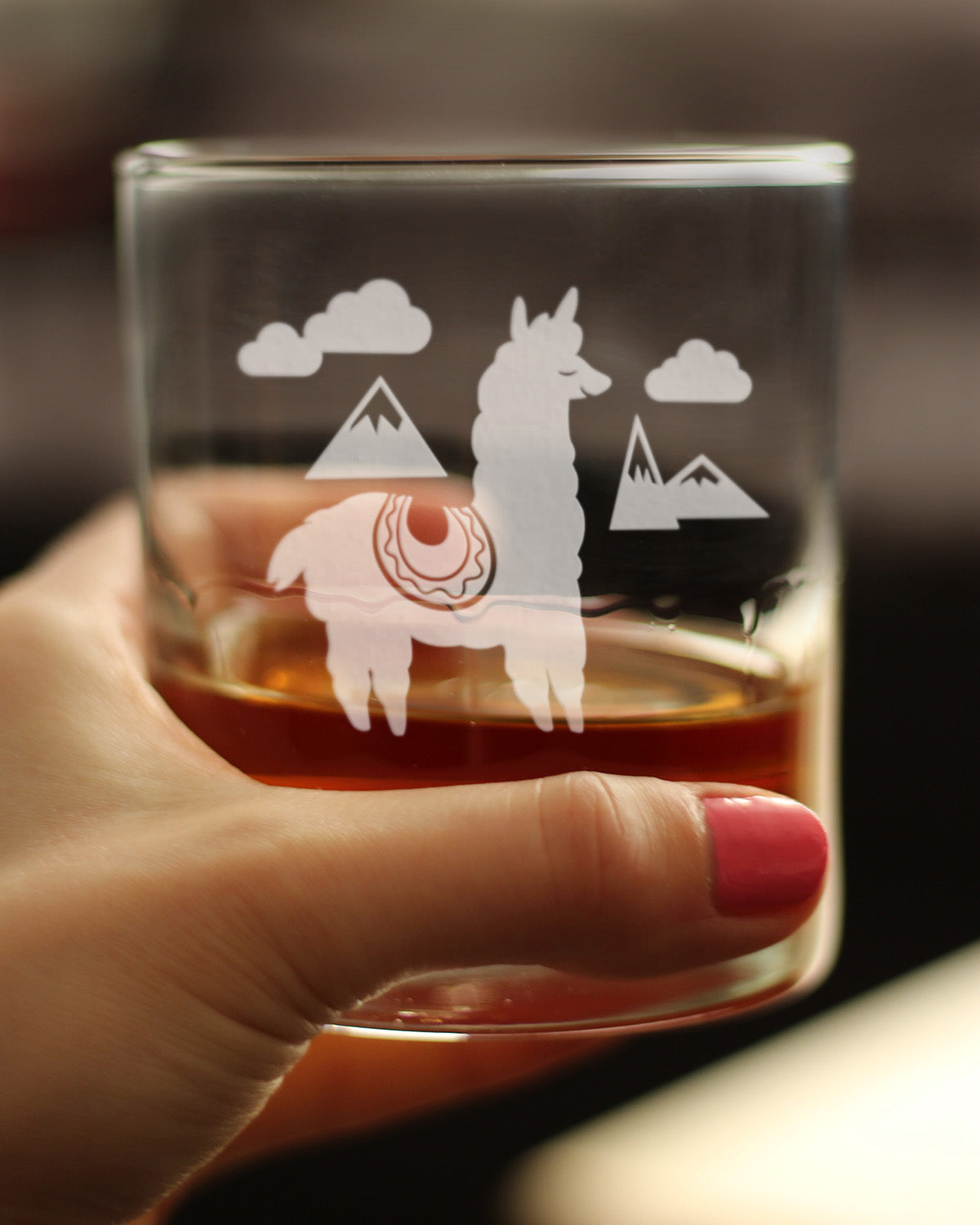 Alpaca Whiskey Rocks Glass - Unique Funny Farm Animal Themed Decor and Gifts for Alpaca Lovers - 10.25 Oz