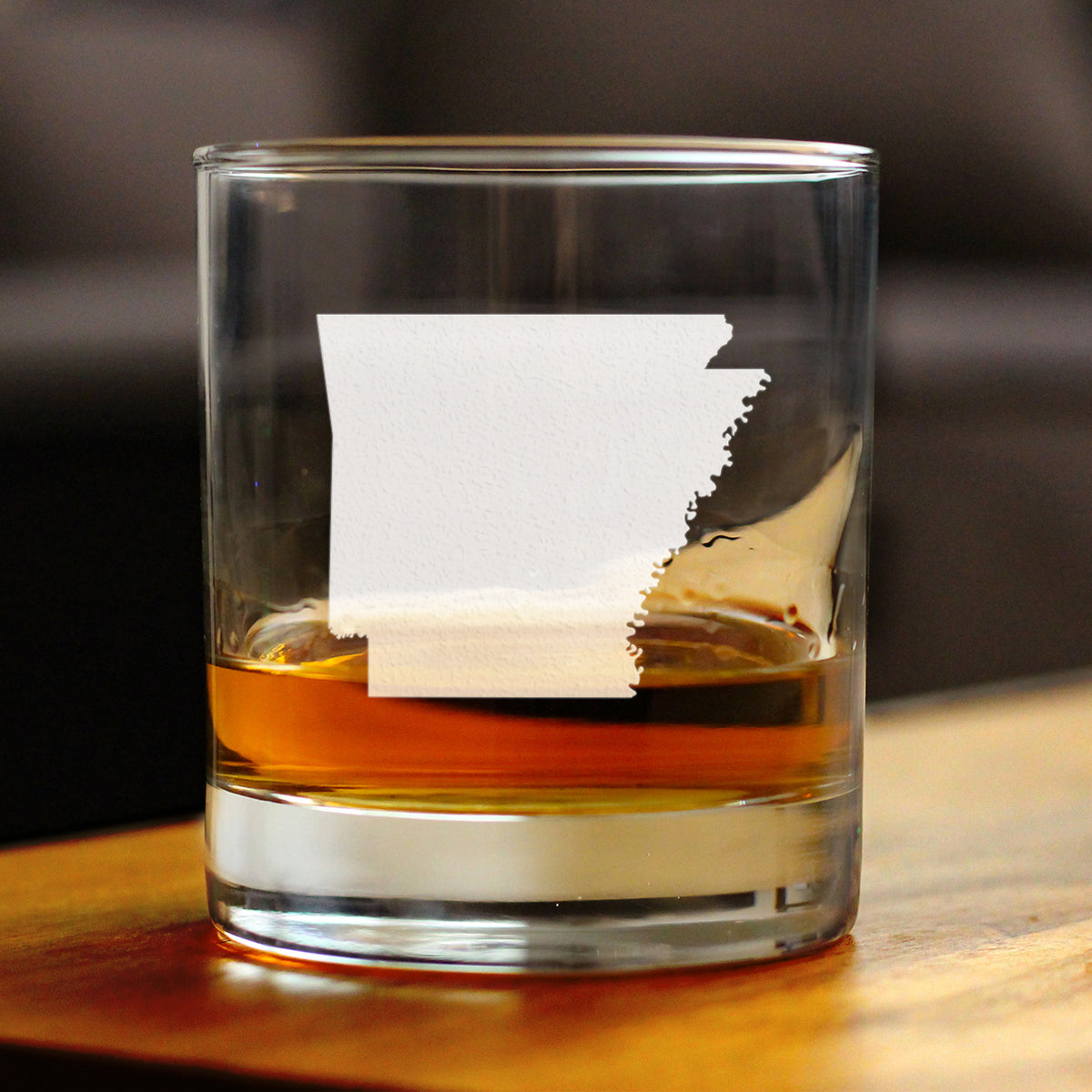 Arkansas State Outline Whiskey Rocks Glass - State Themed Drinking Decor and Gifts for Arkansans &amp; Arkansawyer Women &amp; Men - 10.25 Oz Whisky Tumbler Glasses
