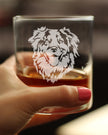 Australian Shepherd Face Whiskey Rocks Glass - Unique Dog Themed Decor and Gifts for Moms & Dads of Aussies - 10.25 Oz
