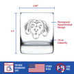 Happy Beagle Whiskey Rocks Glass - Fun Dog Themed Decor and Gifts for Moms & Dads of Beagles - 10.25 Oz Glasses