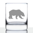 Bear Whiskey Rocks Glass - Cabin Themed Gifts or Rustic Decor for Men and Women - Fun Whisky Drinking Tumbler - 10.25 oz