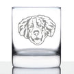 Bernese Mountain Dog Face Whiskey Rocks Glass - Unique Dog Themed Decor and Gifts for Moms & Dads of Berneses - 10.25 Oz