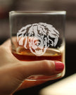 Bernese Mountain Dog Face Whiskey Rocks Glass - Unique Dog Themed Decor and Gifts for Moms & Dads of Berneses - 10.25 Oz