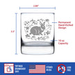 Berry Patch Bunny Rabbit - Whiskey Rocks Glass - Hand Engraved Gifts for Men & Women That Love Bunnies