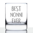 Best Nonni Ever 10 oz Rocks Glass or Old Fashioned Glass - Reveal Gift for New Grandmothers, Mother's Day or Birthday Gift for Nonni