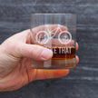 I'd Bike That - Whiskey Rocks Glass - Cool Bicycle Themed Decor and Gifts for Outdoor Lovers - 10.25 Oz Glasses