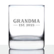 Grandma Est. 2023 -  Bold - 10 Ounce Rocks Glass