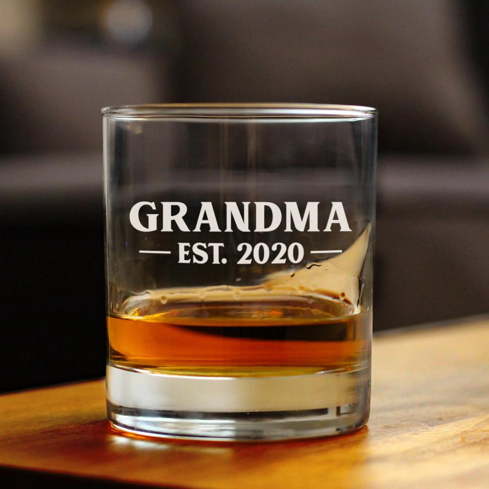 Grandma Est. 2020 -  Bold - 10 Ounce Rocks Glass