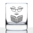 Book Reading Woman - 10 Ounce Rocks Glass