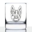Boston Terrier Face Whiskey Rocks Glass - Unique Dog Themed Decor and Gifts for Moms & Dads of Boston Terriers - 10.25 Oz
