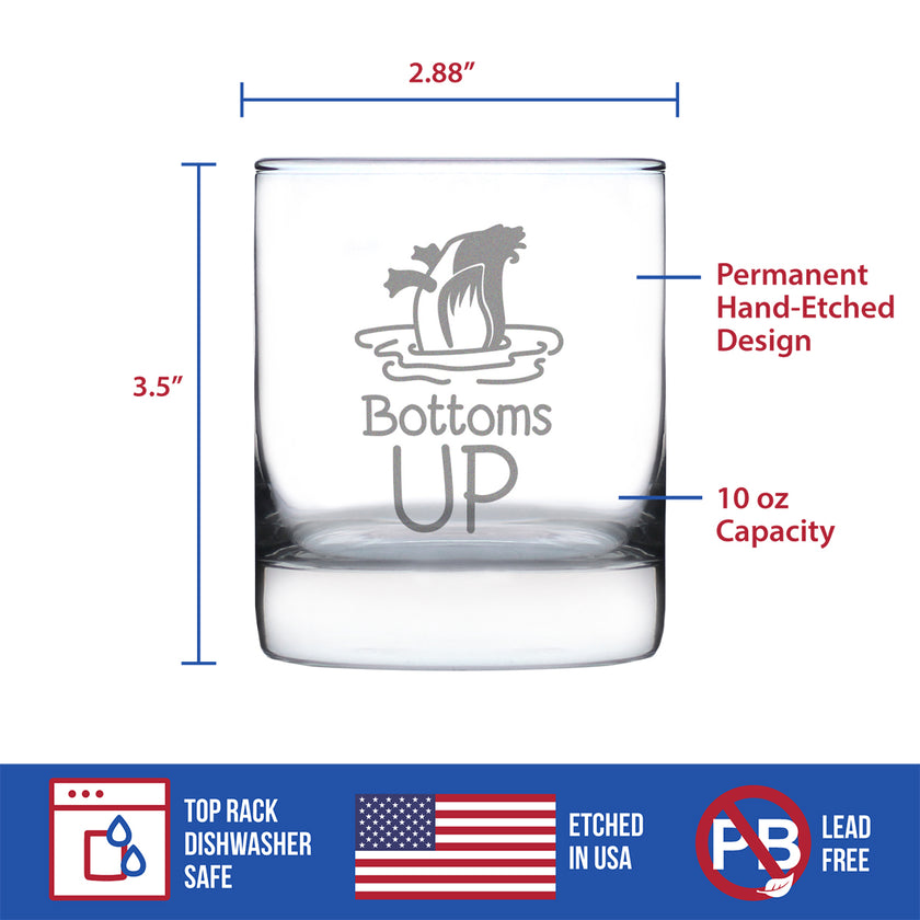 Bottoms Up - 10 Ounce Rocks Glass